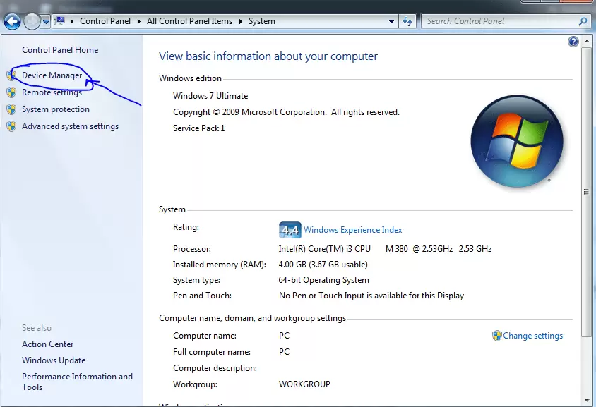 Device Manager - MSO1300-e3 Device Driver Install