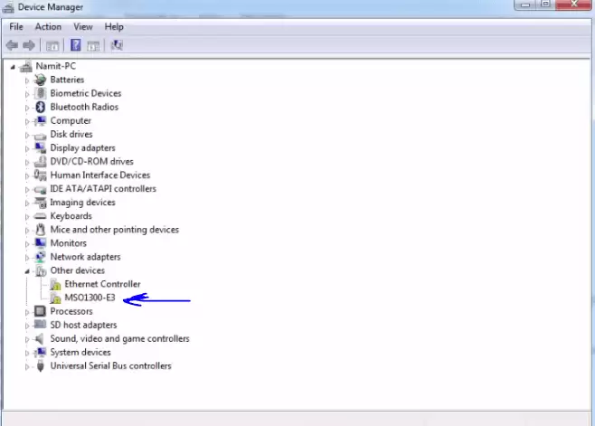 MSO1300-e3 Device Driver Install