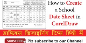 Creatng Datesheet in CorelDraw