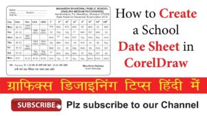 Creatng Datesheet in CorelDraw