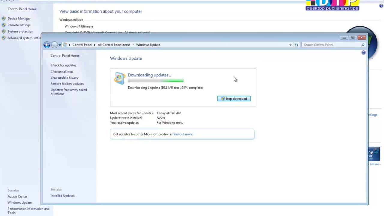 Solved: Steps to Update Windows 7 Ultimate into Windows 7 Service Pack 1
