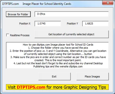 Image Placer tool Macro for CorelDraw