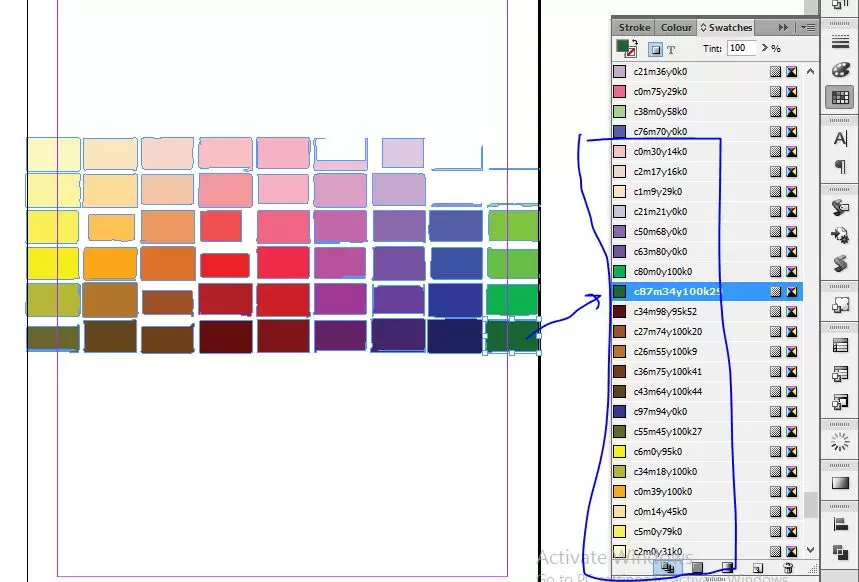 Ceate swatch in Indesign