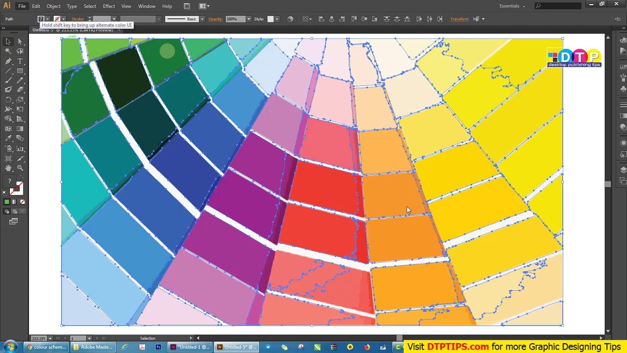 Colour Swatch Palettes for Indesign – 5 Set of Cool Colour Swatch Palettes