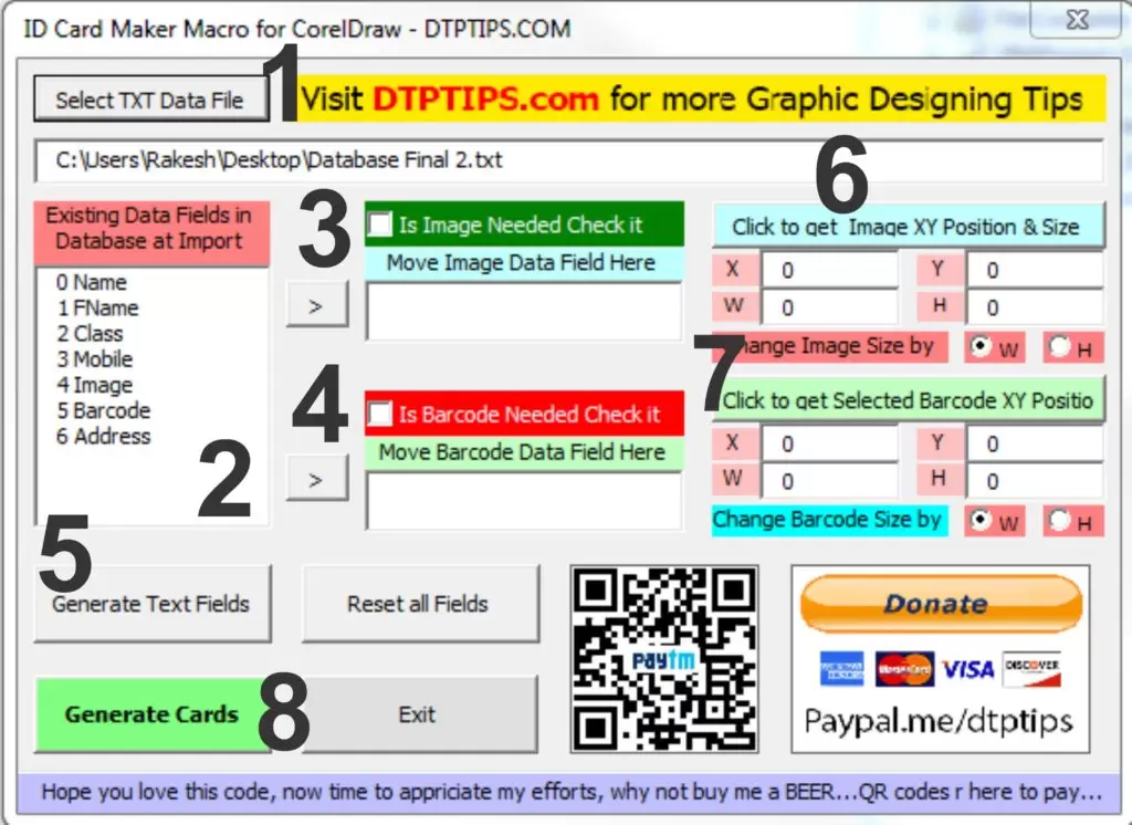 School Id Card Maker - Tools Explanation