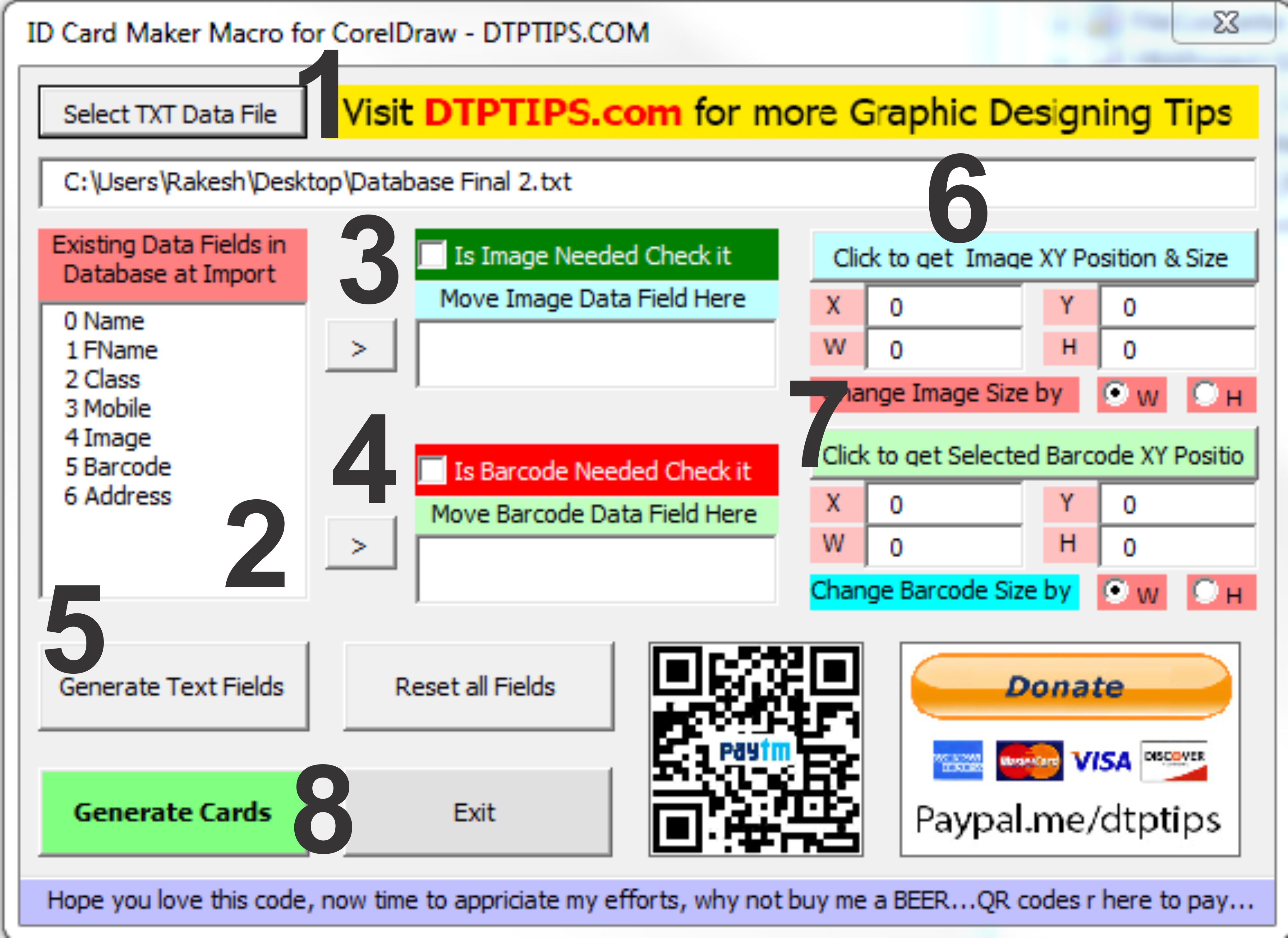 School ID Card Maker Macro for CorelDraw