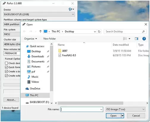 Rufus 2.2.668 - Select ISO file