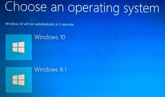 Windows 10 - Choose an operating system