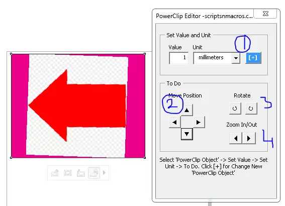 Powerclip editor option