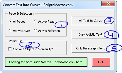 Convert Text into Curves – CorelDraw Macro