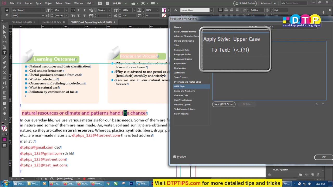 How to fix ORPHAN or WIDOW words in Indesign using GREP