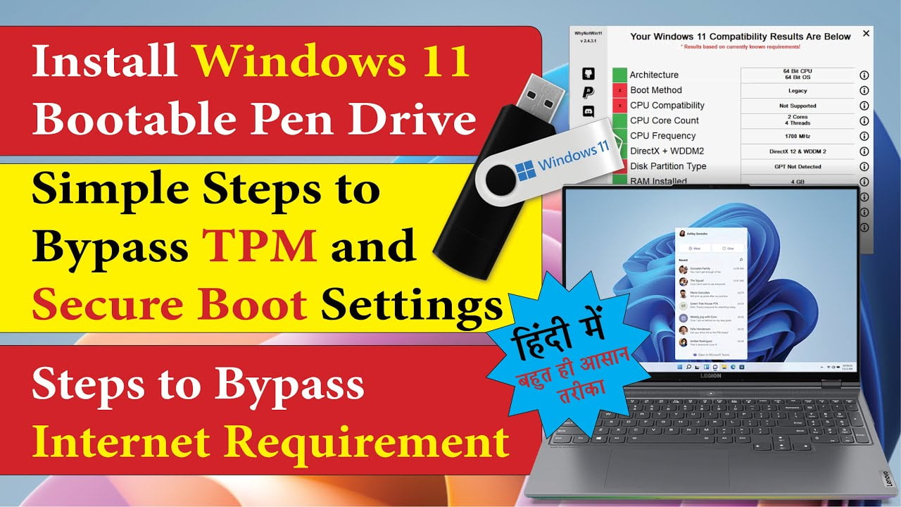 Solved: This PC can’t run Windows 11 – How to bypass TPM and Secure Boot using REGEDIT