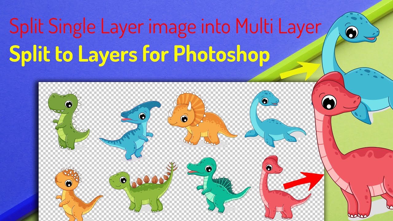 How to Divide Single Layers Image Into Multi Layered Pieces in Photoshop – Split to Layers