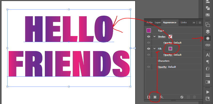 How to Apply Gradient Effects to Text in Adobe Illustrator Using the Appearance Panel