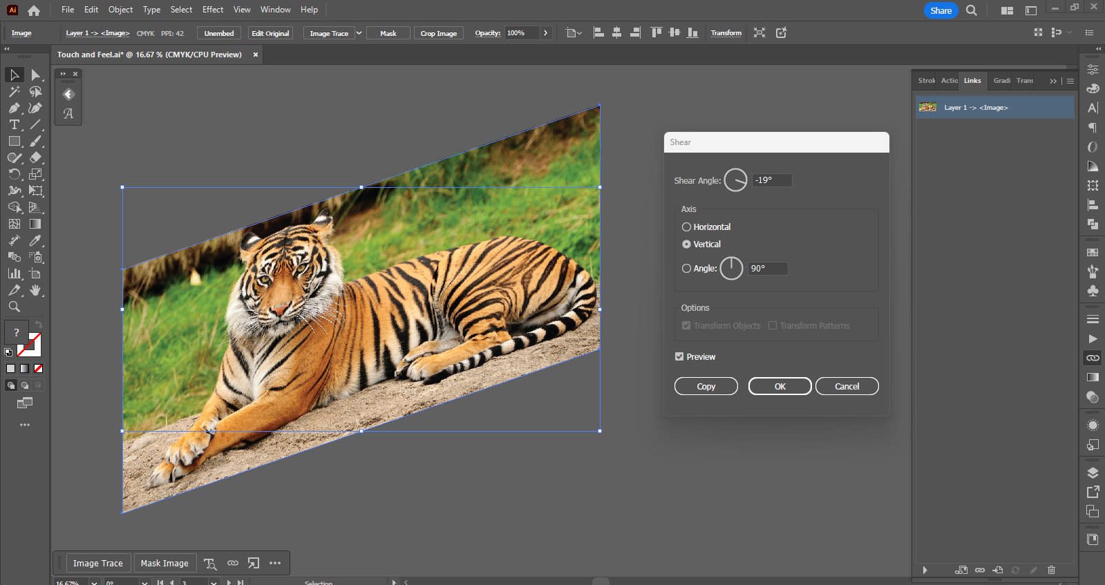 How to Skew Transform and Distort an Image in Adobe Illustrator