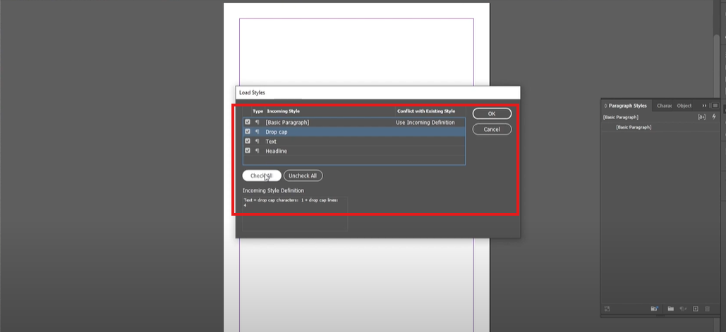 How to Import Paragraph and Character Styles in Adobe InDesign