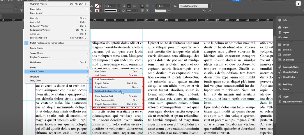 How to Remove Guides in Adobe InDesign