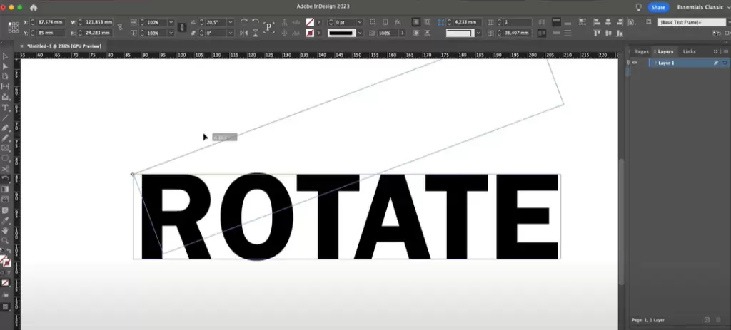 How to Rotate Text in Adobe InDesign