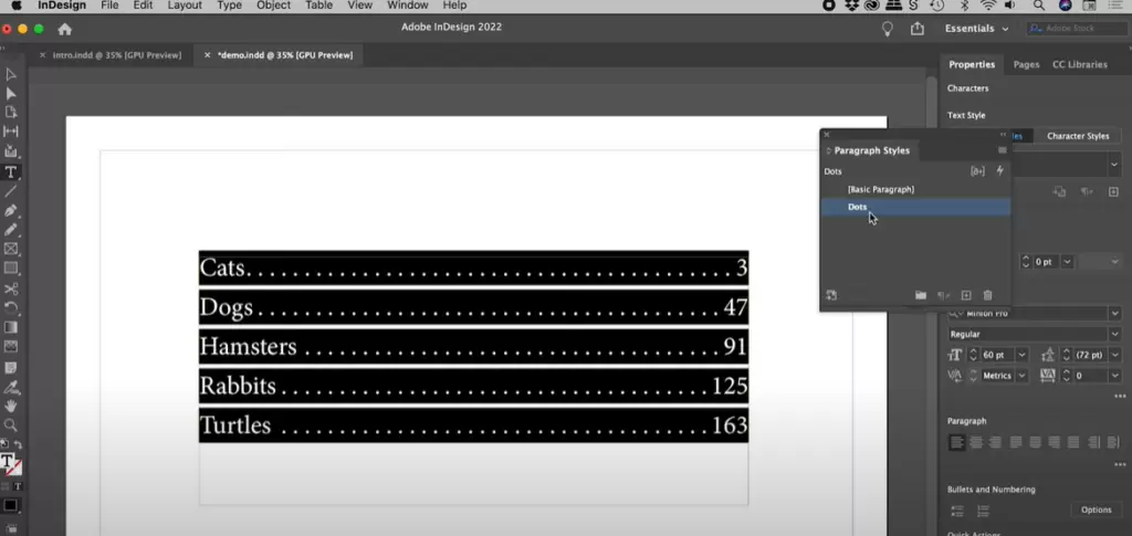 How to Create Perfect Dotted Lines in Adobe InDesign for Tabbed Text Layouts