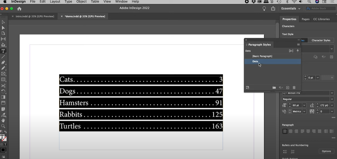 20. How to Create Perfect Dotted Lines in Adobe InDesign for Tabbed Text Layouts