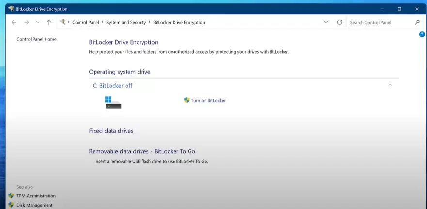 BitLocker bug,BitLocker settings,Windows bug fix,security update,Patch Tuesday,BitLocker control panel issue,Microsoft bug investigation