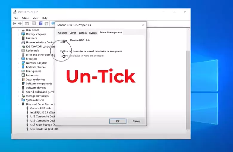 fix USB power surge error,Windows 10 USB port error,USB power management settings,device manager USB fix,prevent USB port surge error