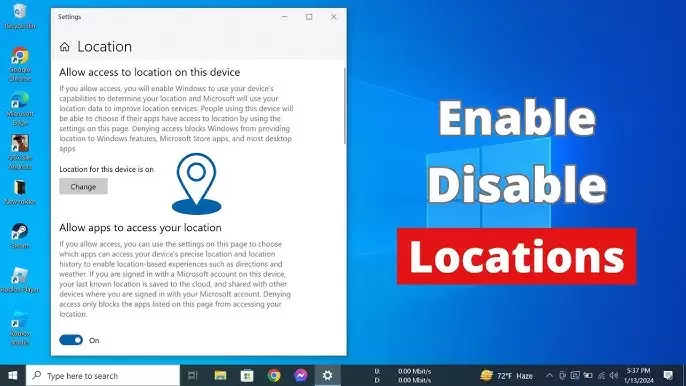 How to Enable or Disable Location Services on Windows 10 or Windows 11