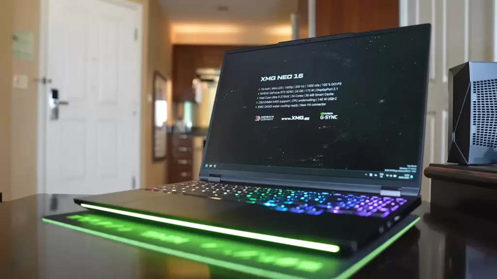 gaming laptop,XMG Neo 16,modular CPU GPU,gaming PC,RTX 5090,AMD Fire Range,Intel Core Ultra 9,PCIe Gen 5,high performance laptop,best gaming laptop 2025,gaming laptop cooling,liquid cooling,Mini LED gaming laptop,Thunderbolt 4 laptop,SD Express,high refresh rate gaming laptop