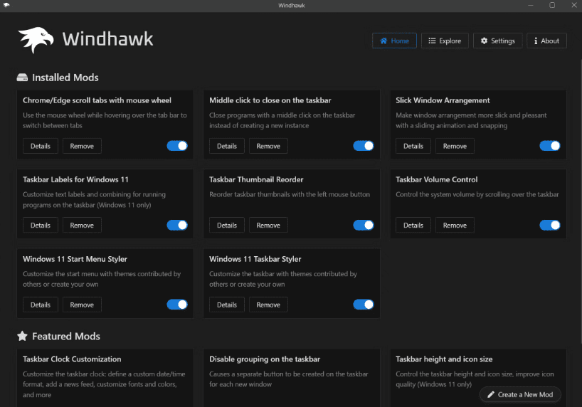Customize Windows 11 Taskbar, Start Menu, and More with Windhawk ...