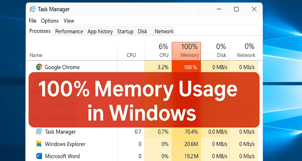 How to Fix 100% Memory Usage in Windows: A Step-by-Step Guide - Digital ...