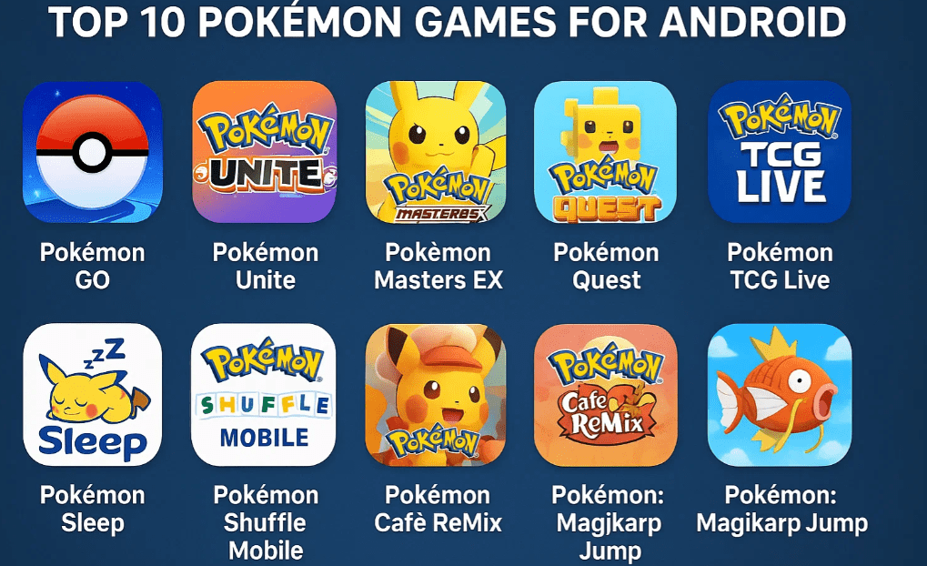 Top 10 Pokémon Games for Android to Play in 2025 – No Emulator Needed!