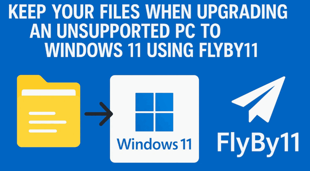 🖥️ How to Keep Your Files When Upgrading an Unsupported PC to Windows 11 Using FlyBy11