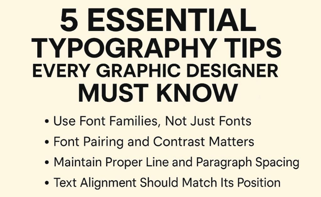 5 Essential Typography Tips Every Graphic Designer Must Know