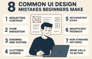 8 Common UI Design Mistakes Beginners Make (And How to Fix Them with Practical Tips)