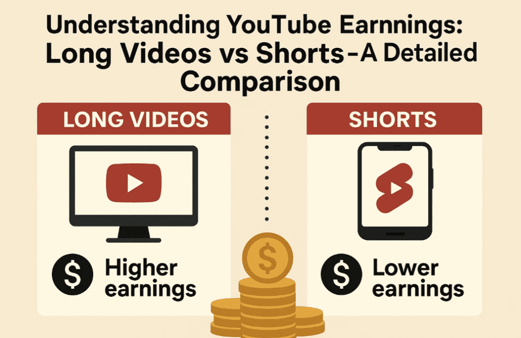 Understanding YouTube Earnings: Long Videos vs Shorts – A Detailed Comparison