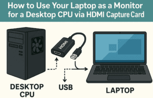 🖥️ How to Use Your Laptop as a Monitor for a Desktop CPU via HDMI Capture Card (Step-by-Step Guide)