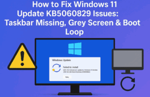 ⚠️ How to Fix Windows 11 Update KB5060829 Issues: Taskbar Missing, Grey Screen & Boot Loop