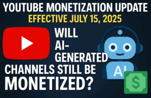 YouTube Monetization Update (Effective July 15, 2025): Will AI-Generated Channels Still Be Monetized?