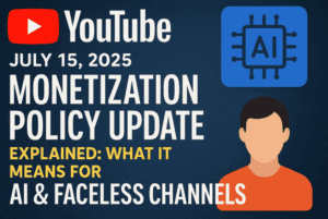 YouTube’s July 15, 2025 Monetization Policy Update Explained: What It Means for AI & Faceless Channels