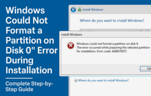 Fix "Windows Could Not Format a Partition on Disk 0" Error During Installation – Complete Step-by-Step Guide