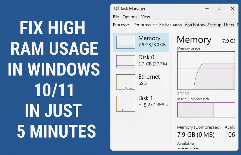 Fix High RAM Usage in Windows 10/11 in Just 5 Minutes