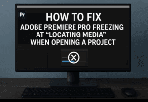 How to Fix Adobe Premiere Pro Freezing at “Locating Media” When Opening a Project