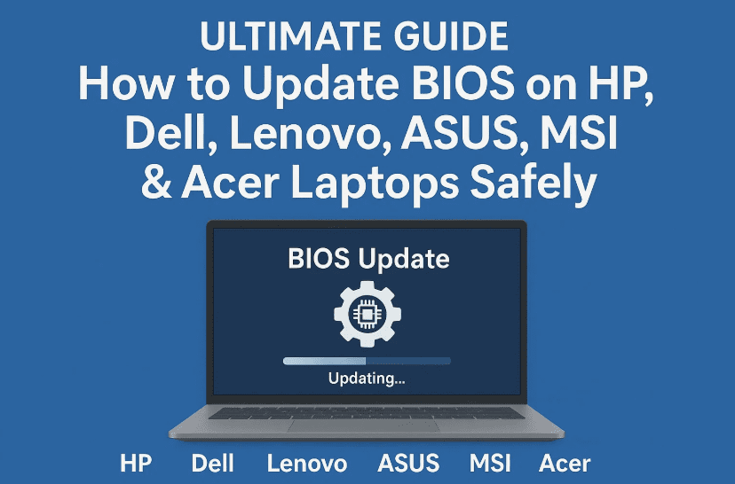 Ultimate Guide: How to Update BIOS on HP, Dell, Lenovo, ASUS, MSI & Acer Laptops Safely