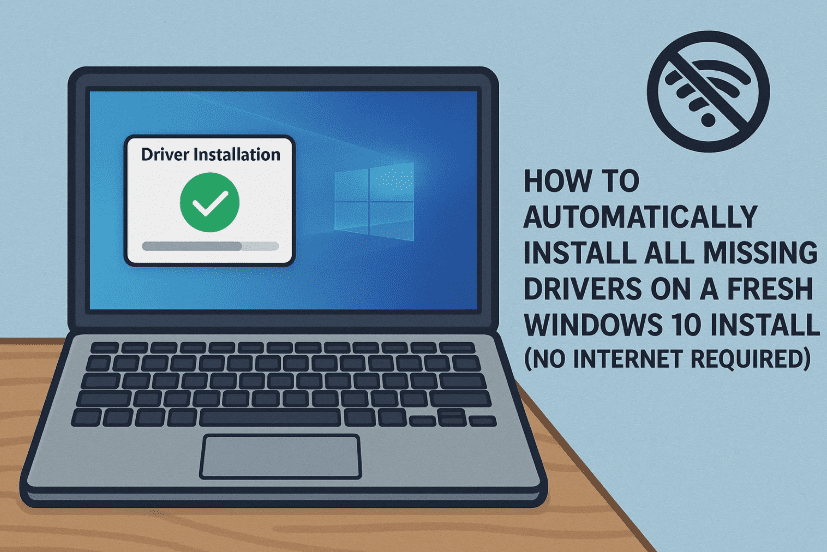 How to Automatically Install All Missing Drivers on a Fresh Windows 10 Install (No Internet Required)