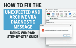 How to Fix the "Unexpected and Archive VRA Diagnostic Message" Using WinRAR: Step-by-Step Guide