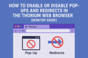 How to Enable or Disable Pop-Ups and Redirects in the Thorium Web Browser (Desktop Guide)