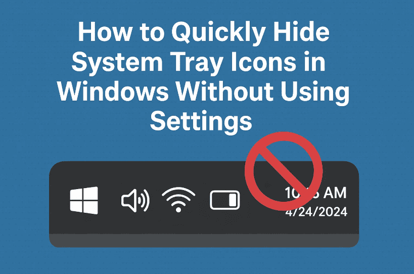How to Quickly Hide System Tray Icons in Windows Without Using Settings