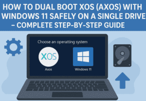 How to Dual Boot XOS (Axos) with Windows 11 Safely on a Single Drive – Complete Step-by-Step Guide