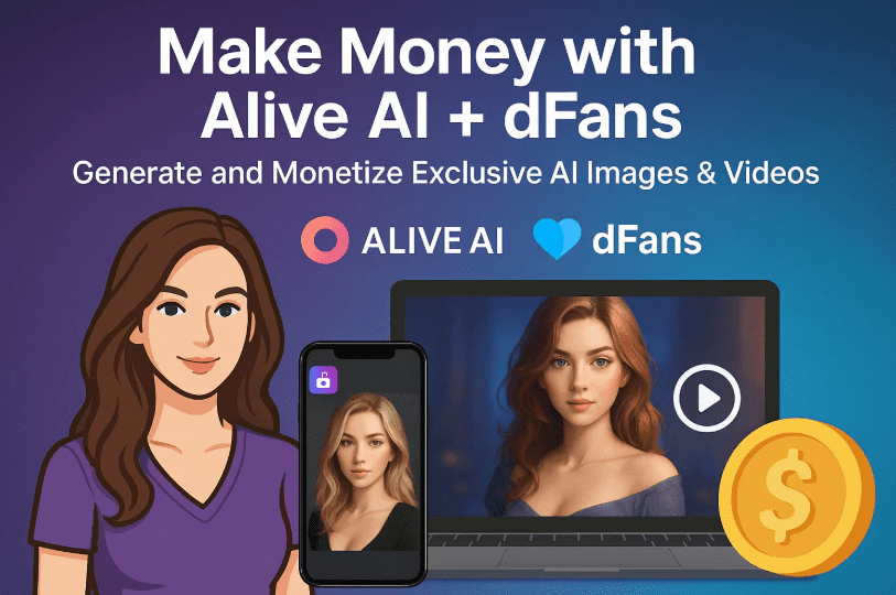 Make Money with Alive AI + dFans Generate and Monetize Exclusive AI Images & Videos