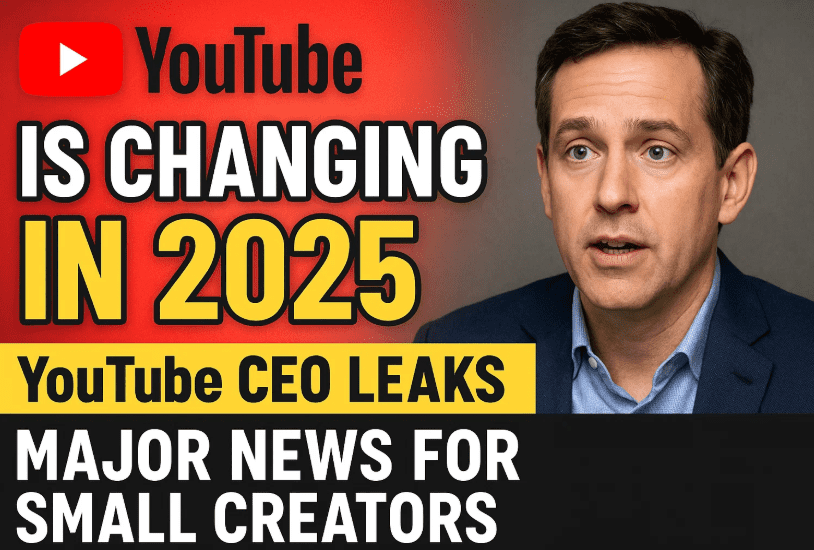 YouTube Is Changing in 2025: YouTube CEO LEAKS Major News for Small Creators 